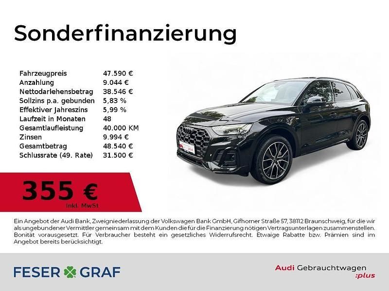 Mythosschwarz metallic Gebraucht 2024 Audi Q5 Ambiente SUV | 47.590 € (Etwas zu teuer) - Bild 1/4