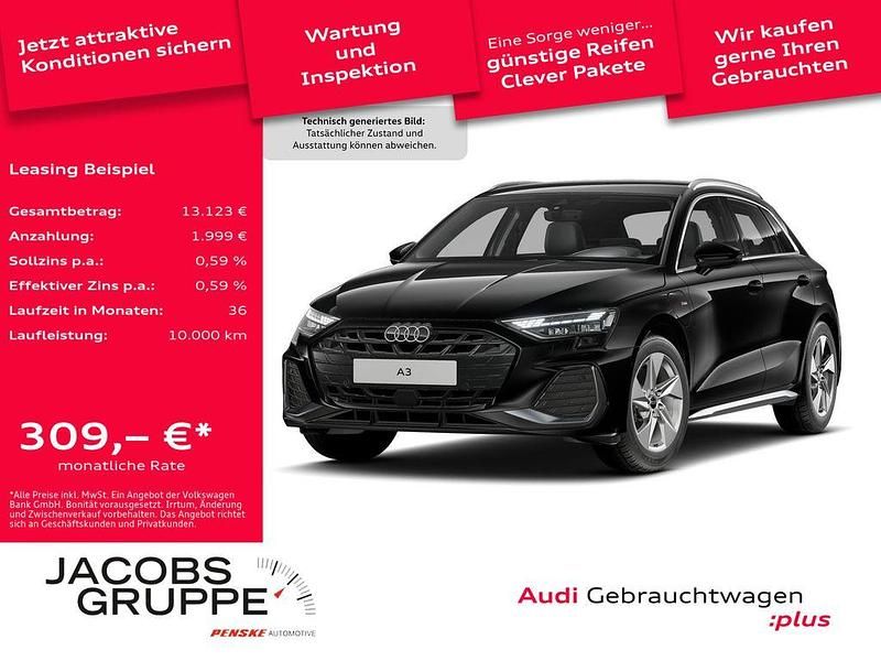 Gebraucht Audi A3 S-Line 204 PS (150 kW) 2025 Schwarz Limousine