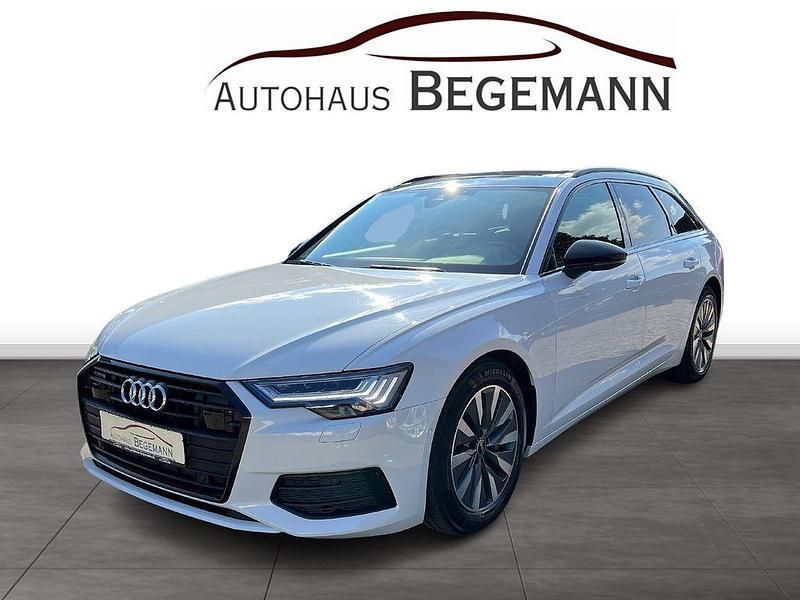 Gletscherweiss (metallic) Gebraucht 2021 Audi A6 Design Kombi | 27.700 € (Fairer Preis) - Bild 1/4