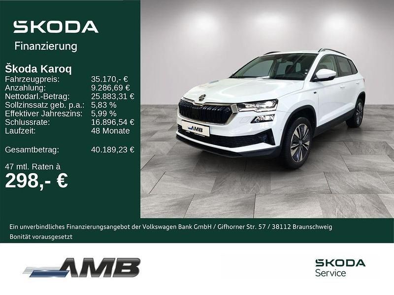 Moonweiß perleffekt Gebraucht 2025 Skoda Karoq Lounge SUV | 34.480 € (Etwas zu teuer) - Bild 1/3