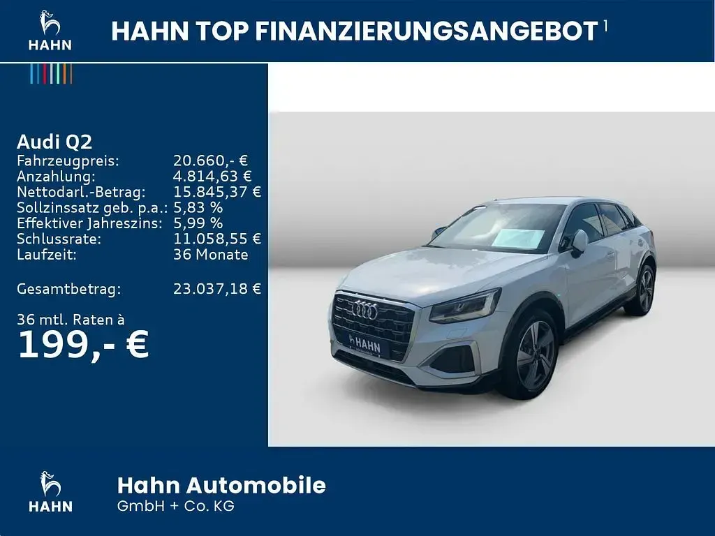 Gebraucht Audi Q2 Advanced 150 PS (110 kW) 2023 Gletscherweiß metallic SUV