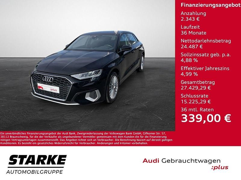 Schwarz Gebraucht 2021 Audi A3 Sportback e-tron Advanced Limousine | 26.450 € - Bild 1/4