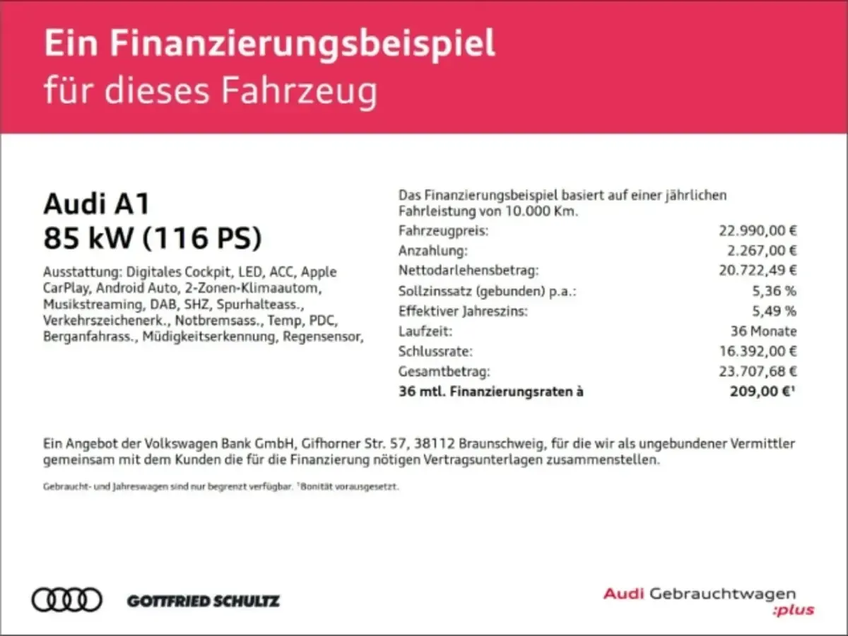 Gebraucht Audi A1 Sportback Advanced 116 PS (85 kW) 2025 Grau Kleinwagen