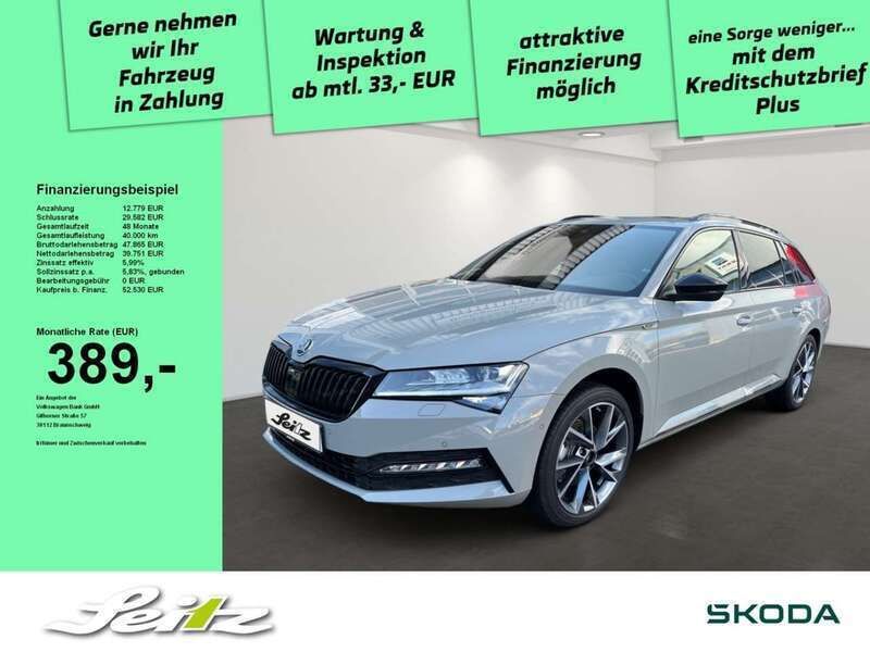 Stahl grau Gebraucht 2025 Skoda Superb SportLine Kombi | 52.130 € - Bild 1/4