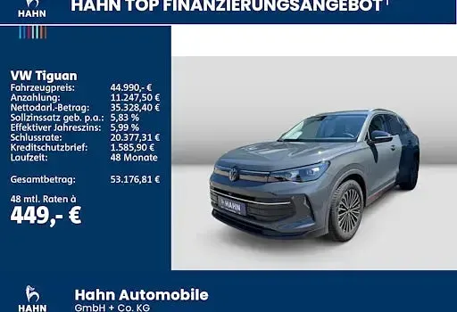 Neu VW Tiguan 150 PS (110 kW) 2026 Grau SUV