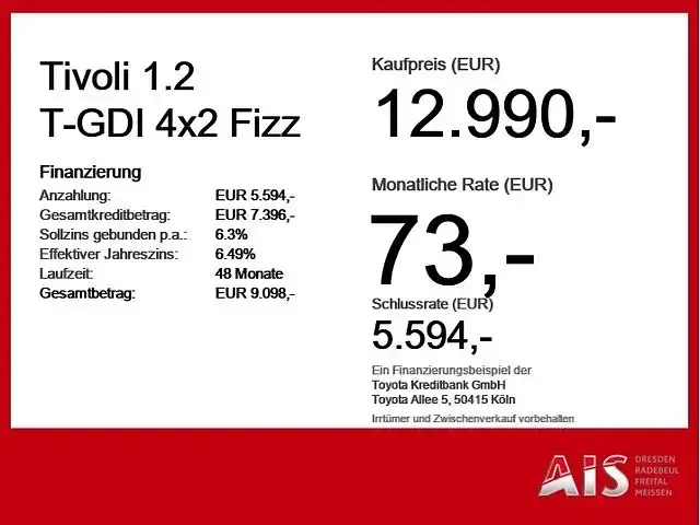 Gebraucht SsangYong Tivoli 128 PS (94 kW) 2022 Schwarz SUV