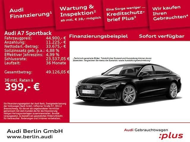 Gebraucht Audi A7 Sportback Ambiente 286 PS (210 kW) 2021 Mythosschwarz metallic Kleinwagen