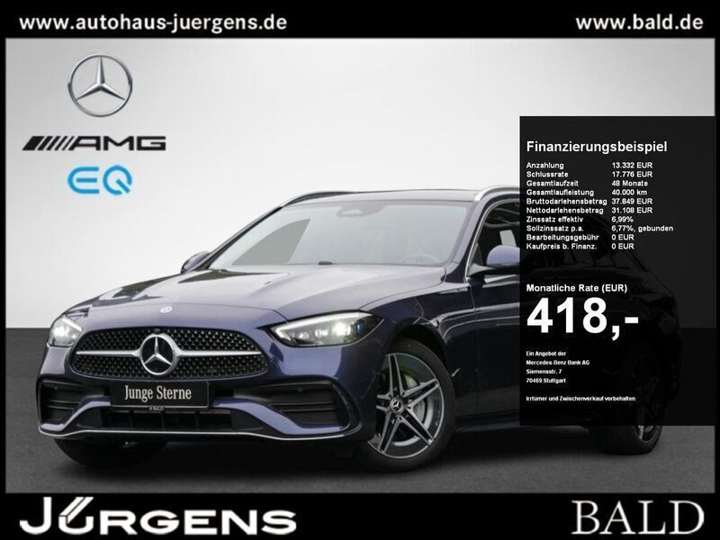 Sodalithblau Gebraucht 2024 Mercedes C300e AMG Kombi | 44.690 € (Superpreis) - Bild 1/4