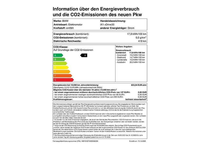 Gebraucht BMW iX1 xLine 230 kW (313 PS) 2025 Grau SUV