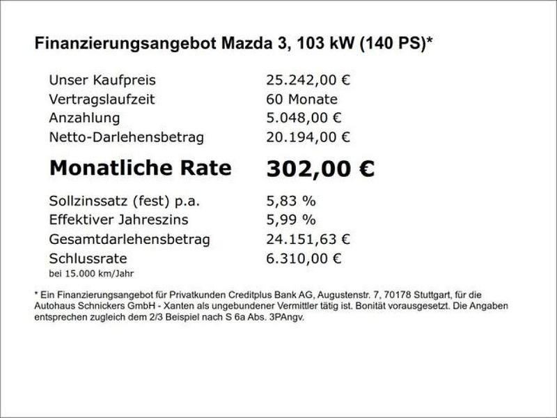 Gebraucht Mazda 3 Exclusive 140 PS (102 kW) 2025 Weiss Limousine