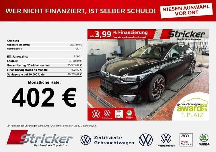Grenadillschwarz metallic (metallic) Gebraucht 2023 VW ID.7 Pro Limousine | 38.949 € (Guter Preis) - Bild 1/3