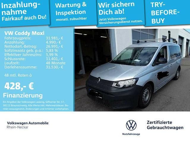 Silber Gebraucht 2022 VW Caddy Maxi Basis Van / Kleinbus | 31.981 € (Teuer) - Bild 1/2