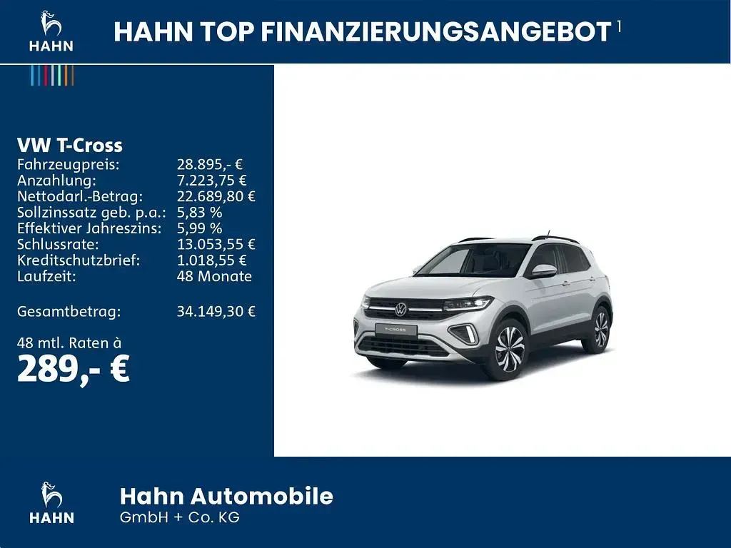 Gebraucht VW T-Cross Style 116 PS (85 kW) 2026 Silber SUV