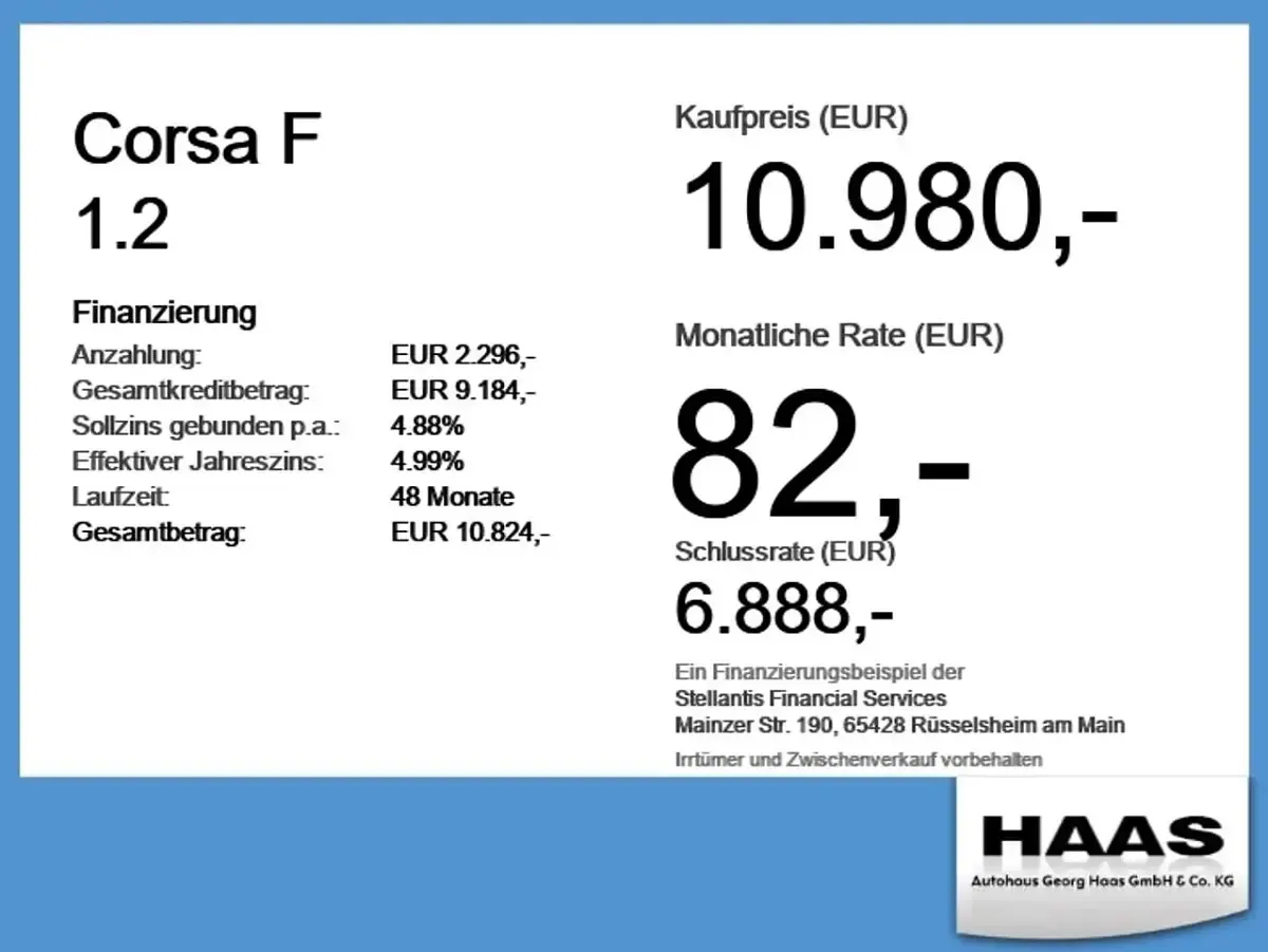 Usado Opel Corsa Edition 75 HP (55 kW) 2021 Azul Citadino