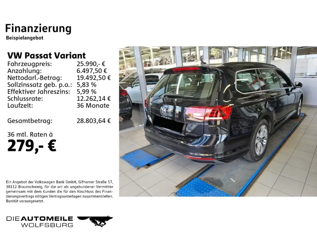 Gebraucht VW Passat Business 190 PS (139 kW) 2022 Deep black perleffekt (metallic) Kombi