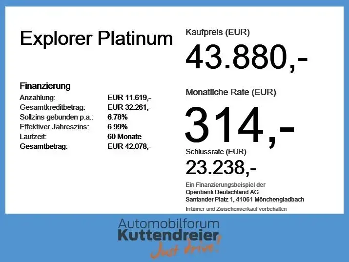 Gebraucht Ford Explorer Platinum 457 PS (336 kW) 2022 Carbonized gray/asher gray SUV