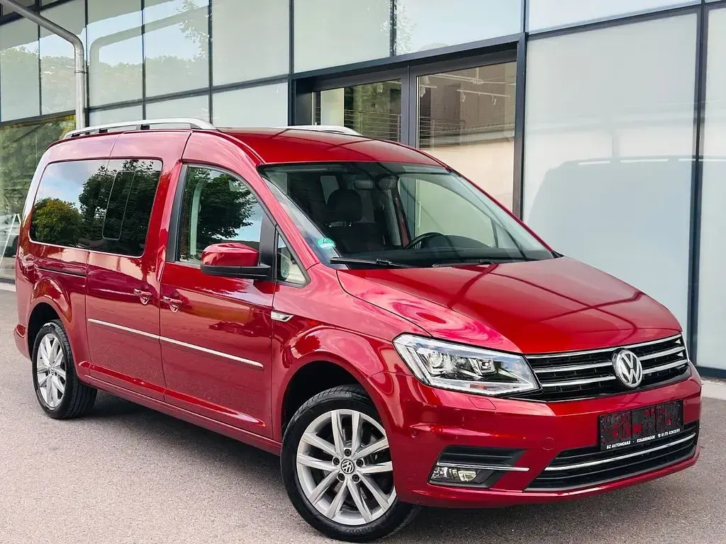 Gebraucht VW Caddy Maxi Highline 125 PS (91 kW) 2017 Rot Van / Kleinbus