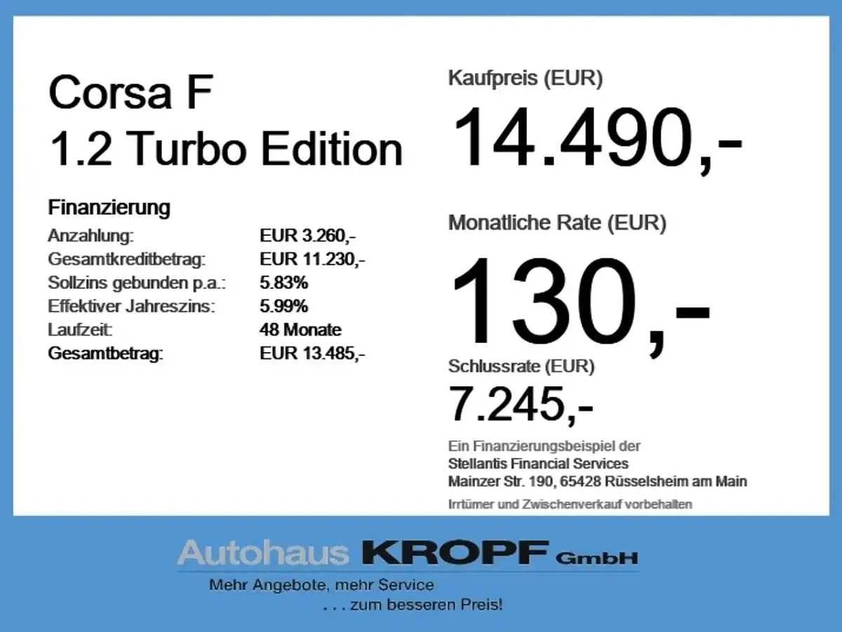 Gebraucht Opel Corsa Edition 101 PS (74 kW) 2023 Jade weiss Kleinwagen