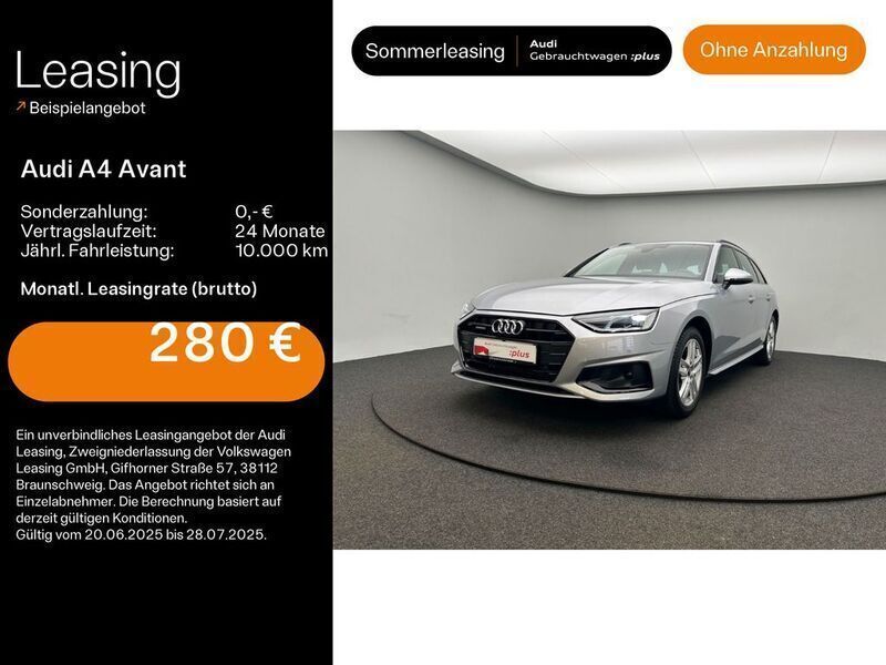 Florettsilber metallic Gebraucht 2024 Audi A4 Advanced Plus Kombi | 38.499 € (Fairer Preis) - Bild 1/4