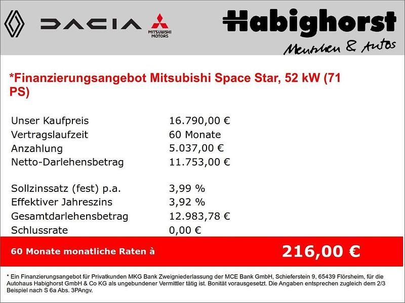 Gebraucht Mitsubishi Space Star Select+ 71 PS (52 kW) 2024 Grau Limousine