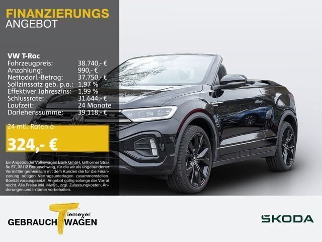 Schwarz Gebraucht 2024 VW T-Roc Cabriolet Style Cabrio | 38.740 € (Teuer) - Bild 1/1