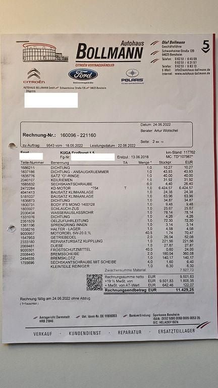 Gebraucht Ford Kuga Titanium 150 PS (110 kW) 2018 Schwarz SUV