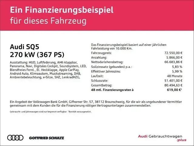 Gebraucht Audi SQ5 Sportback Edition .1 367 PS (269 kW) 2025 Schwarz SUV