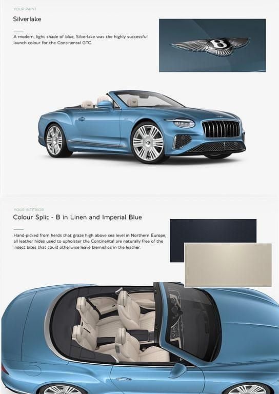 Neu Bentley Azure 549 PS (403 kW) 2026 Blau Cabrio