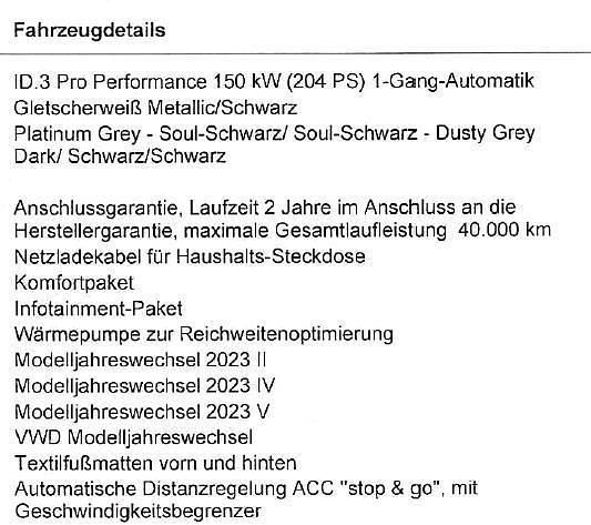 Gebraucht VW ID.3 150 kW (204 PS) 2022 Weiß Kleinwagen