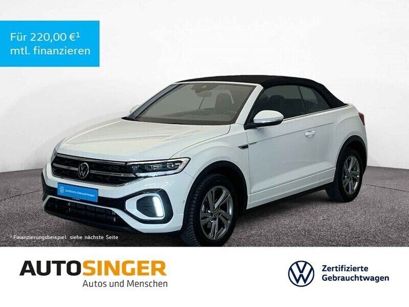 Weiß Gebraucht 2024 VW T-Roc Cabriolet R-line Cabrio | 32.770 € (Fairer Preis) - Bild 1/3