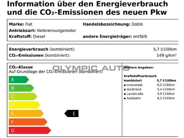 Gebraucht Fiat Doblò 131 PS (96 kW) 2025 Weiß Van / Kleinbus