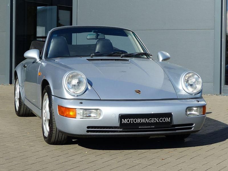 Silber Gebraucht 1992 Porsche 911 Carrera 4 Cabriolet Cabrio | 76.500 € - Bild 1/4