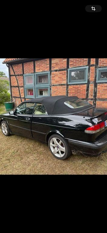 Schwarz Gebraucht 2000 Saab 9-3 Cabriolet Cabrio | 4.990 € (Teuer) - Bild 1/4