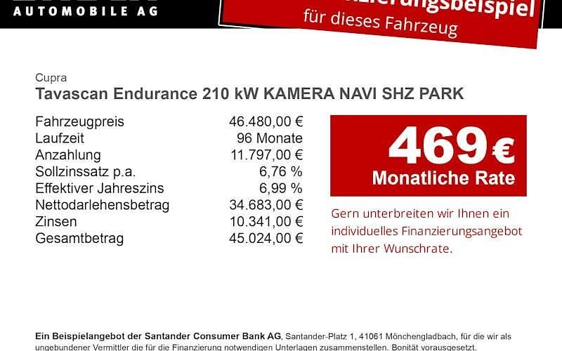 Neu Cupra Tavascan Endurance 210 kW (286 PS) 2026 Blau SUV