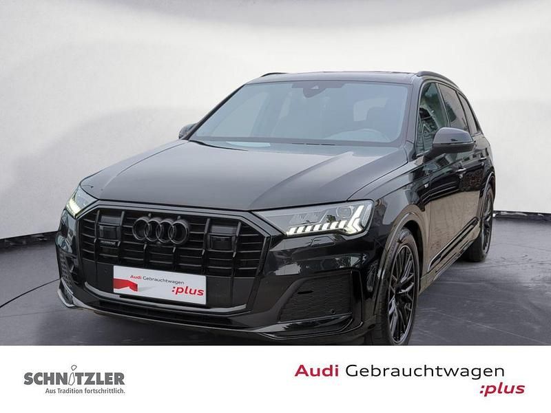 Mythosschwarz metallic Gebraucht 2022 Audi Q7 S-Line SUV | 61.980 € (Etwas zu teuer) - Bild 1/4