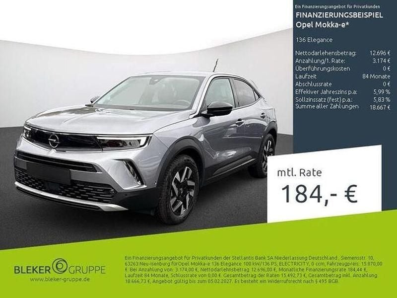 Gebraucht Opel Mokka-e Elegance 100 kW (136 PS) 2022 Kontrast grau/quarz silber SUV