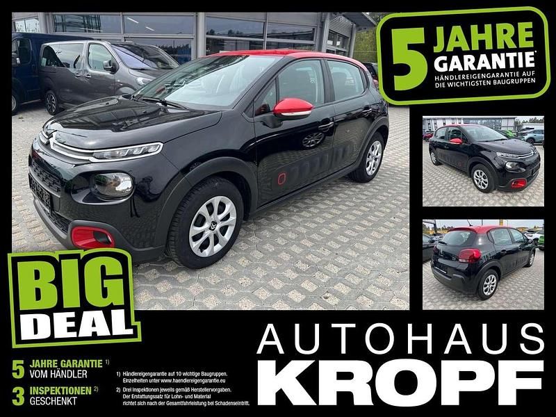 Schwarz perla nera metallic Gebraucht 2018 Citroën C3 Feel Kleinwagen | 8.480 € (Fairer Preis) - Bild 1/4