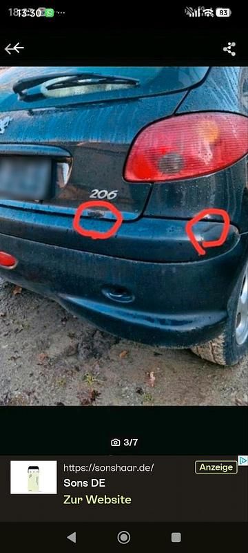 Gebraucht Peugeot 206 75 PS (55 kW) 2003 Schwarz Kleinwagen