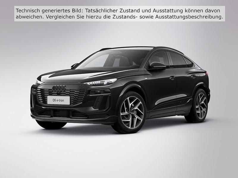 Mythosschwarz metallic (metallic) Gebraucht 2025 Audi Q6 Sportback e-tron Basis SUV | 84.370 € (Fairer Preis) - Bild 1/4