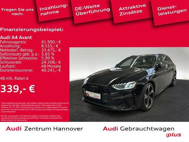 Gebraucht Audi A4 S-Line 150 PS (110 kW) 2023 0e mythosschwarz metallic Kombi