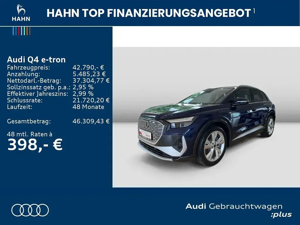 Gebraucht Audi Q4 e-tron S-Line 210 kW (286 PS) 2025 Blau SUV