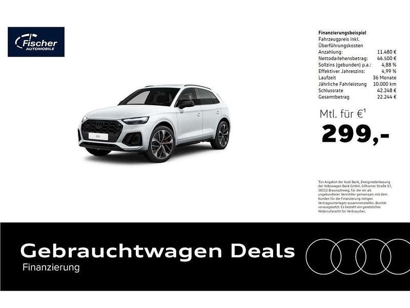 Weiss Gebraucht 2023 Audi SQ5 Sport SUV | 57.980 € (Etwas zu teuer) - Bild 1/4