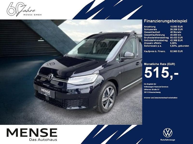 Deep black perleffekt Neu 2025 VW Caddy Maxi Style Van / Kleinbus | 52.960 € - Bild 1/4