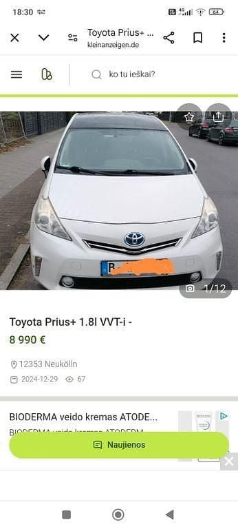 Gebraucht Toyota Prius+ 101 PS (74 kW) 2012 Van / Kleinbus