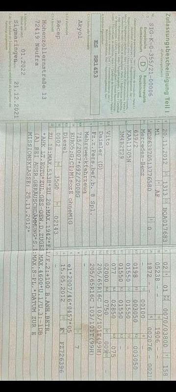 Gebraucht Mercedes Vito 116 PS (85 kW) 2012 Van