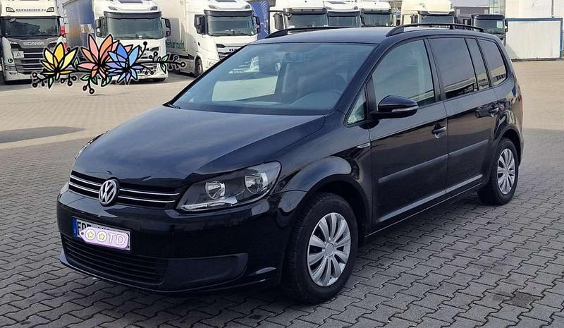 Gebraucht VW Touran Trendline 105 PS (77 kW) 2012 Schwarz Van / Kleinbus