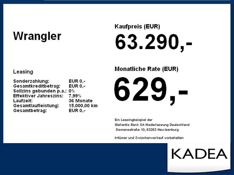 Neu Jeep Wrangler 272 PS (200 kW) 2026 Black clear coat SUV