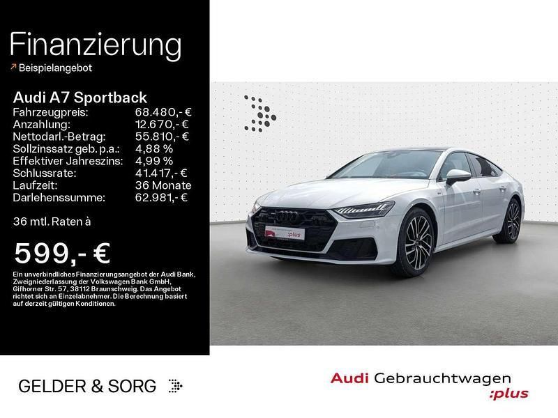 Gletscherweiß metallic Gebraucht 2024 Audi A7 S-Line Kleinwagen | 68.480 € (Guter Preis) - Bild 1/4