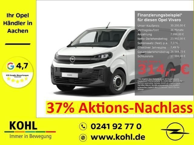 Weiss Neu 2024 Opel Vivaro Van | 33.420 € (Fairer Preis) - Bild 1/4