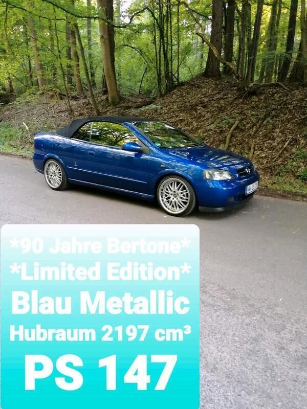 Blau Gebraucht 2003 Opel Astra Cabriolet Cabrio | 4.300 € - Bild 1/4